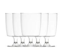 50 x One piece disposable plastic wine glasses (200ml). Ideal for picnics, camping and glamping, festivals, outdoor pool, bbq, garden and special occasions