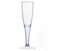Regalzone 60 x Clear Disposable Plastic Champagne Flute 160ml - Crystal Polystyrene CE Marked at 125ml