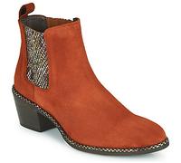 Regard Low Ankle Boots NOISY V3 VELOURS TUILE in Red 4