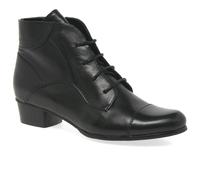 Regarde Le Ciel Stefany 123 Womens Victorian Lace Up Leather Ankle Boots - Black, EU 38
