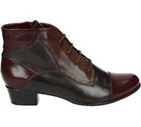 Regarde Le Ciel Stefany 123 Womens Victorian Lace Up Zip Leather Ankle Boots 7.5-8/41 Sangria Combi