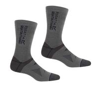 Regatta Adult's 2 Pair Wool Hiker Socks Briar/Navy 6-8