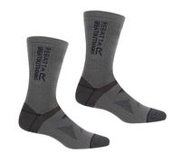 Regatta 2 Pair Wool Hiker Sock in Mid Grey | Size: 9-12 Regatta Mid Grey 9-12