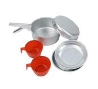 Regatta 2 Person Aluminium Cook Set - Silver/Red - One Size - Silver/Red