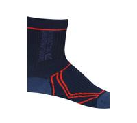 Regatta Kids 2 Season Coolmax Trek & Trail Socks Navy/Amber Glow 3-5.5
