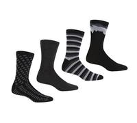 Regatta 4 Pack Lifestyle Sock Black, Size: UK 6-8