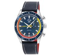 Regatta 42702 Swiss Quartz, Blue Dial, Blue Handmade Italian Leather Watch GV2 Blue One Size