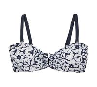 Regatta Aceana III Floral Bikini Top 10 UK Navy/White Sweetheart Neckline UPF 50+