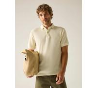 Regatta Adino Cotton Blend Waffle Polo Shirt Beige