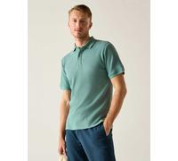 Regatta Adino Cotton Blend Waffle Polo Shirt Green