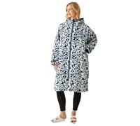 Regatta Adult Changing Robe: Navy White Large Floral: S-M Size: S-M, C