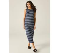 Regatta Amorie Cotton Rich Striped Midi Dress Blue Mix