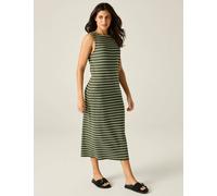 Regatta Amorie Cotton Rich Striped Midi Dress Green Mix