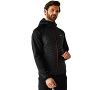 Regatta Andreson Hybrid Jacket: Black/Dark Maroon: XL Size: XL, Colour
