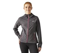 Regatta Women's Water-repellent Arec Iii Softshell Jacket Seal Grey Flamingo Pink Pink, Size: 14