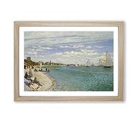 Regatta at Sainte-Adresse by Claude Monet Framed Print | A2 Oak Framed Wall Art | Ready to Hang | Modern Historical Picture | Living Room Bedroom Lounge Office