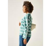 Regatta Avira Cotton Rich Striped Sweatshirt Green Mix