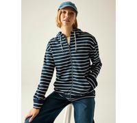 Regatta Bayletta Cotton Rich Striped Zip Up Hoodie Navy Mix