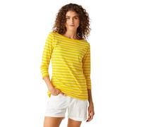 Regatta Bayletta Lightweight Cotton Blend Women's T-Shirt, Corn Yellow/White, 16