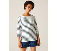 Regatta Baylette II Cotton Rich Striped Top White Mix