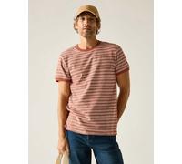 Regatta Benlin Pure Cotton Striped T-Shirt Red