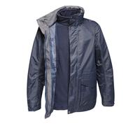Regatta Benson Mens Waterproof Jacket | Detachable Layer | Black/Navy | S-4XL