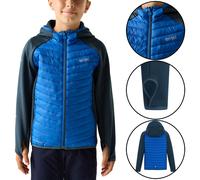 Regatta Boys Girls Quilted Jacket Hooded Water Repellent Hybrid Coat Casual