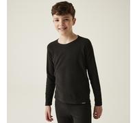Regatta Boys Kids Thermal Long Sleeve Crew Neck Baselayer Top - Black