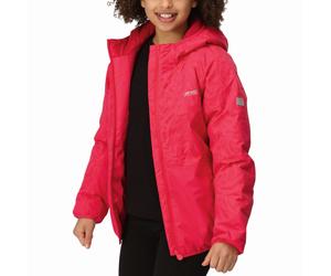 Regatta Boys Kids Volcanics VII Reflective Waterproof Rain Jacket Coat - Pink