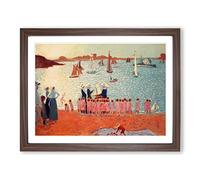 Regatta By Maurice Denis Classic Painting Framed Wall Art Print, Ready to Hang Picture for Living Room Bedroom Home Office Décor, Walnut A4 (34 x 25 cm)
