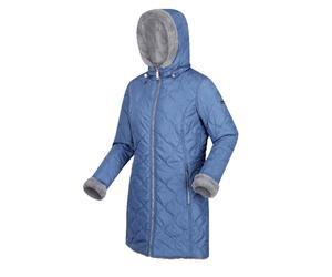 Regatta Caileigh Slate Blue/Grey Baffle Reversible Quilted Jacket RRP£130 UK 12