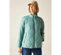 Regatta Carlotte Padded Quilted Zip Up Jacket Green Mix