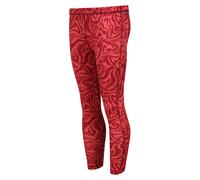 Regatta Childrens/Kids Barlia Zebra Print Winter Leggings - Mineral Red - 7-8 Years - Mineral Red - 85% Polyester/15% Elastane