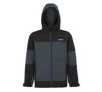 Regatta Boy's Beamz IV Waterproof Jacket - Seal Grey/Black - Seal Grey/Black - 5-6 Years