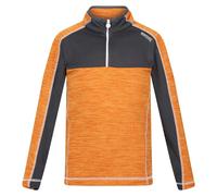 Regatta Childrens/Kids Hewley Recycled Half Zip Fleece Top - Orange Pepper/Seal Grey - 5-6 Years - Orange Pepper/Seal Grey - 96% Polyester/4% Elastane