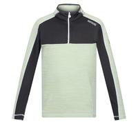 Regatta Childrens/Kids Hewley Recycled Half Zip Fleece Top - Quiet Green/Seal Grey - 9-10 Years - Quiet Green/Seal Grey - 96% Polyester/4% Elastane