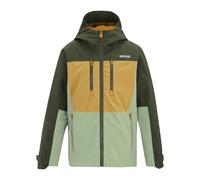Regatta Kids Highton Monochrome Waterproof Jacket - Dark Khaki/Wood Brown/Light Sage - 6-7 Years - Dark Khaki/Wood Brown/Light Sage - 100% Mixed