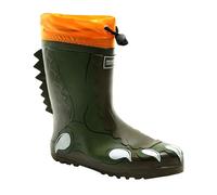 Regatta Childrens/Kids Mudplay Dinosaur Wellington Boots (4 UK) (Dark Khaki/Rusty Orange)