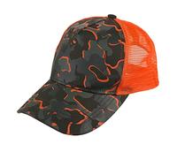 Regatta Childrens/Kids Tuyler Camo Trucker Cap (One Size) (Grape Leaf/Magma Orange)