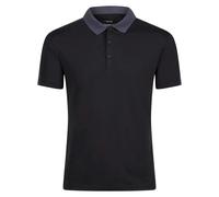 Regatta Unisex Contrast Coolweave Pique Polo Shirt (Black/Seal Grey) - Size Medium