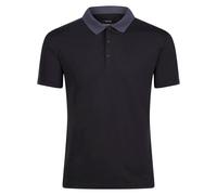 (S, Black/Seal Grey) Regatta Contrast Coolweave Pique Polo Shirt