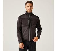 Regatta E-volve Ash/black Men's Knit-fleece Full-zip Midlayer Stretch Top