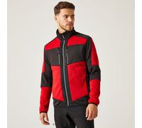 Regatta E-Volve Stretch Colour Block Full Zip Midlayer in Red | Size: Medium Regatta Red M