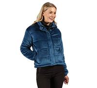 Regatta Elbury Puffer Insulated Velour Fabric Jacket - Blue Opal, 16