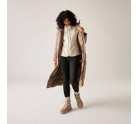 Regatta Eloria Longline Hooded Insulating Baffled Jacket In Brown Brown 18