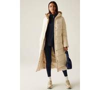 Regatta Eloria Longline Hooded Insulating Baffled Jacket In Cream Cream 14