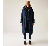 Regatta Eloria Longline Hooded Insulating Baffled Jacket In Navy Navy 20
