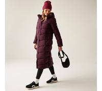 Regatta Eloria Longline Hooded Insulating Baffled Jacket In Purple Purple 12