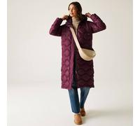 Regatta Embrie Longline Hooded Insulating Baffled Jacket In Purple Purple 8