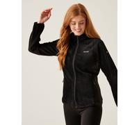 Regatta Endra Ribbed Zip Up Hooded Fleece Black